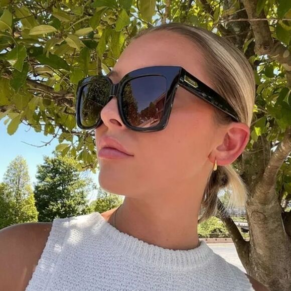 Quay Australia Icy 52MM Oversized Square Sunglasses -Espresso/Brown main image 10